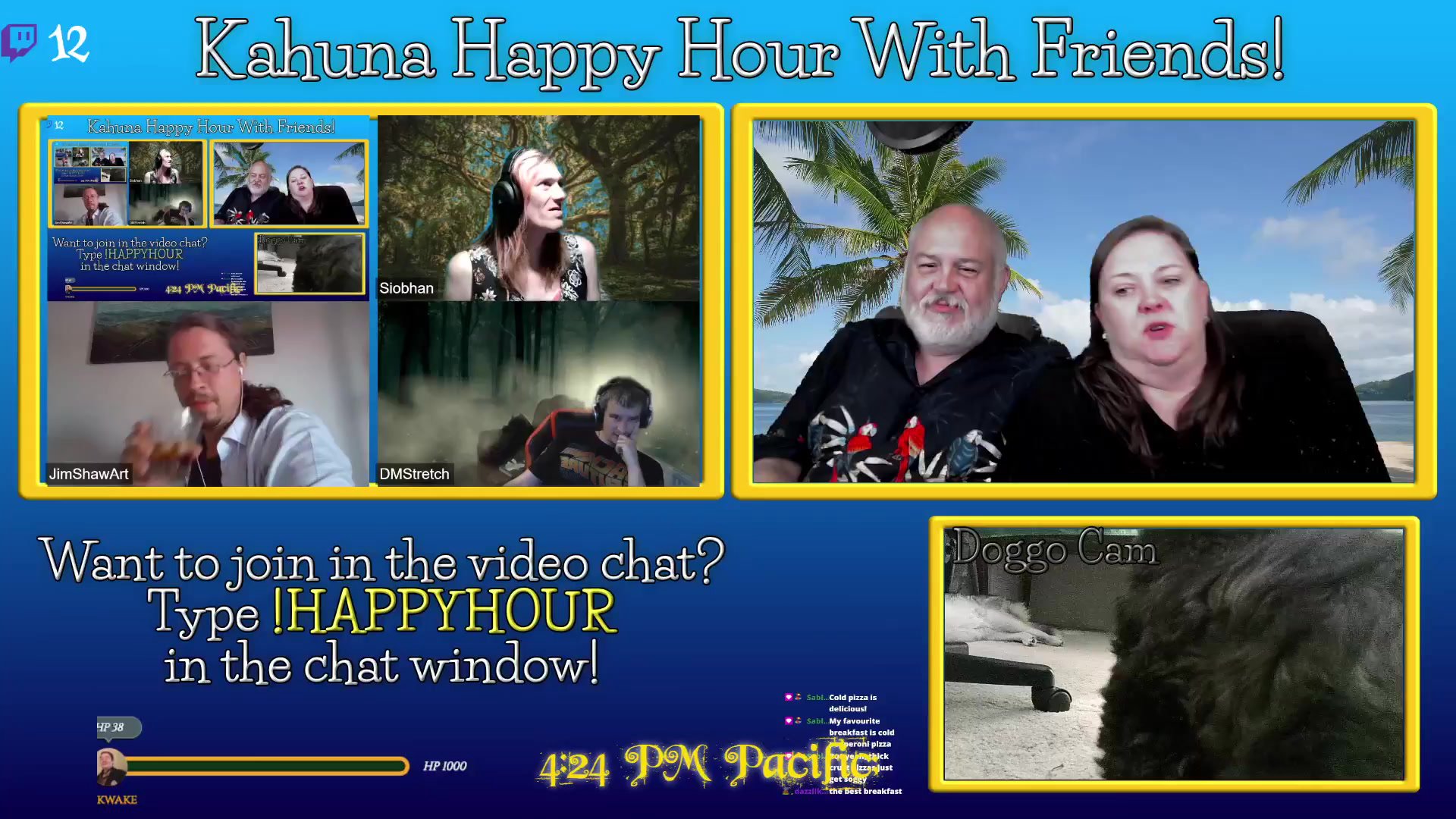 Highlight: Kahuna Happy Hour – The end to another BUSY week! Come hang out, join us in the video chat, and kick off the weekend!