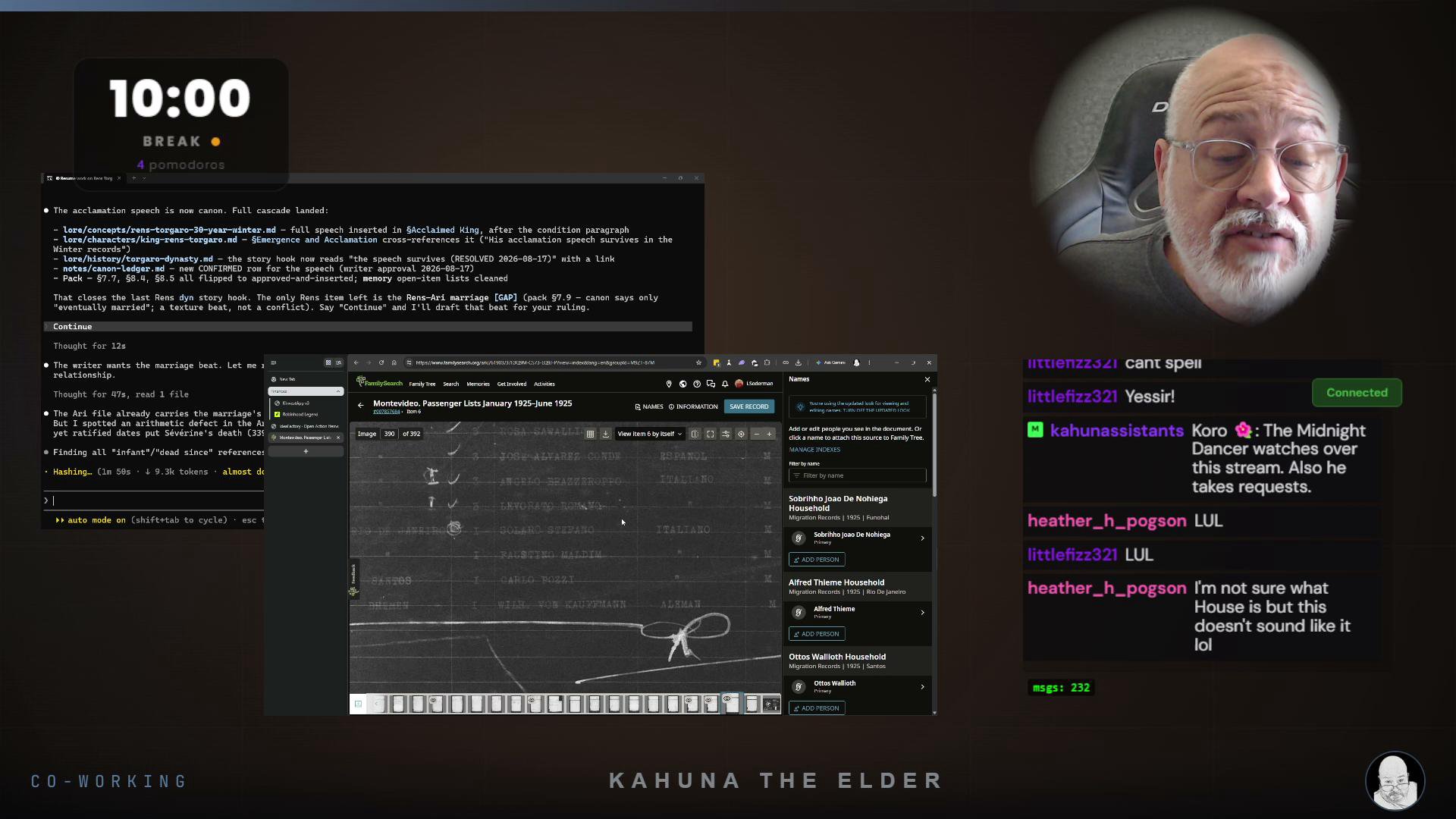 Co-working and writing with Kahuna